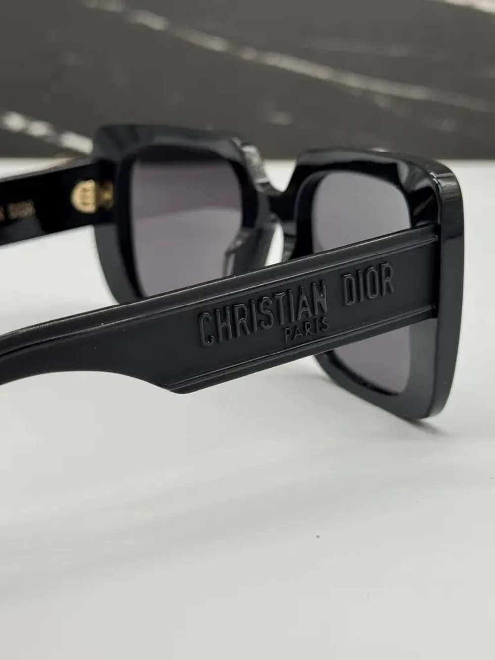 Dior Black Oversized Square Logo Sunglasses